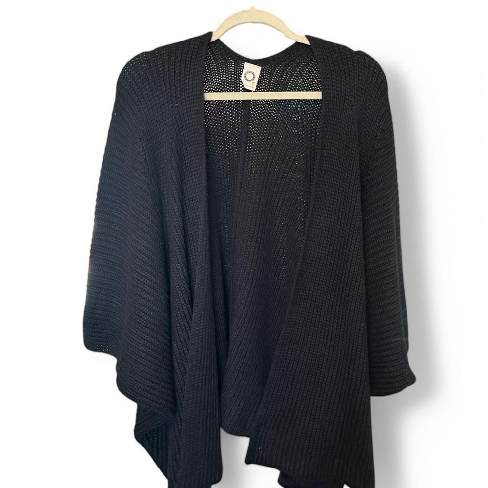 Anthropologie Akemi + Kin Black Knit Open Front Cardigan -O/S